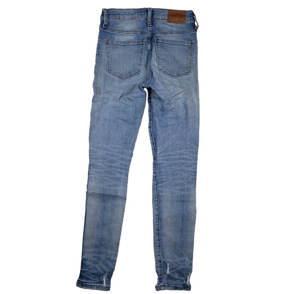 Madewell 9" High-Rise Skinny Jeans: Destructed-Hem Edition Size 26 Distressed - Picture 4 of 16